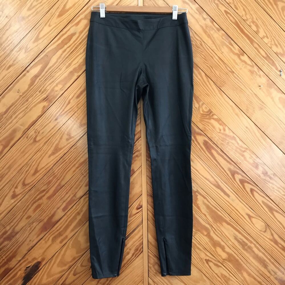 PJK Patterson J. Kincaid Black Faux Leather Skinny Legging Ankle Pant